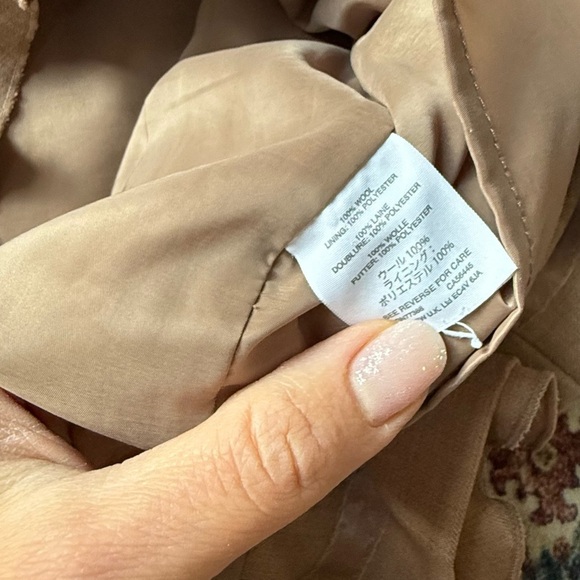 J CREW Ruffled Hem Wool Tan Camel Workwear Dress Size 4 - Picture 9 of 9